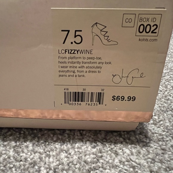 NIB Lauren Conrad Lace Up Heels Fizzy Wine - Picture 4 of 5